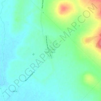 Mapa topográfico Licenciado Matienzo, altitud, relieve
