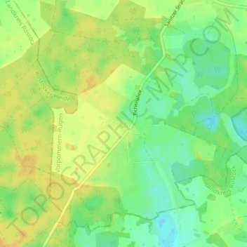Mapa topográfico Dänschenburg, altitud, relieve