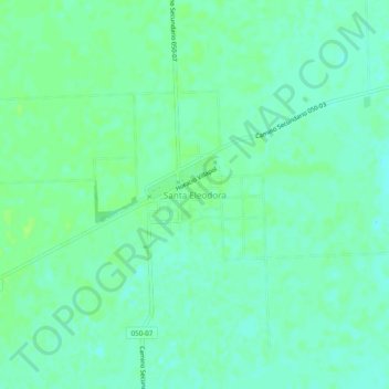 Mapa topográfico Santa Eleodora, altitud, relieve