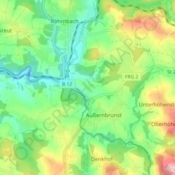 Mapa topográfico Irlesberg, altitud, relieve