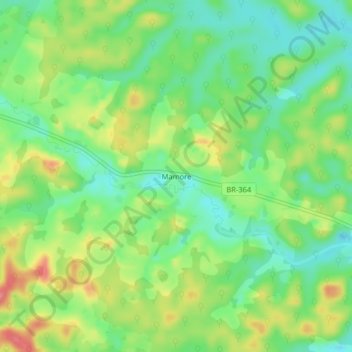 Mapa topográfico Mamore, altitud, relieve