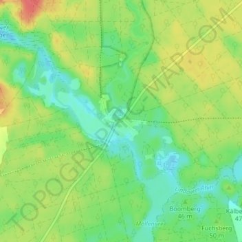Mapa topográfico Zippelsförde, altitud, relieve