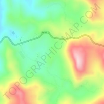 Mapa topográfico Brumadinho, altitud, relieve