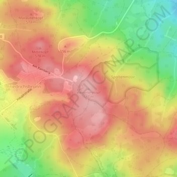 Mapa topográfico Wegenerskopf, altitud, relieve