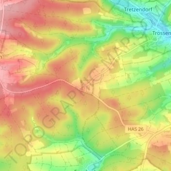 Mapa topográfico Hummelmarter, altitud, relieve