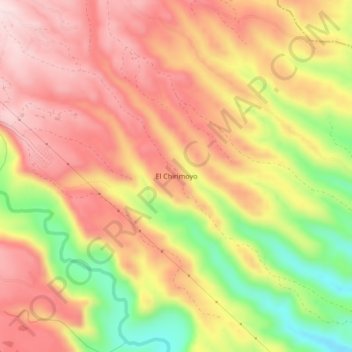 Mapa topográfico El Chirimoyo, altitud, relieve