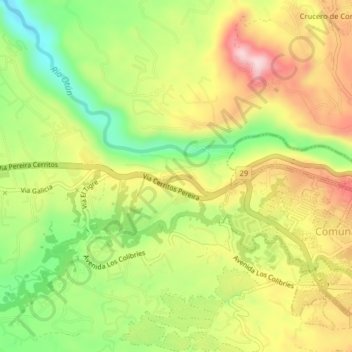 Mapa topográfico Belmonte Bajo, altitud, relieve