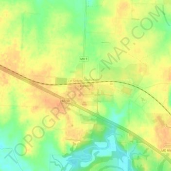 Mapa topográfico Dresden, altitud, relieve
