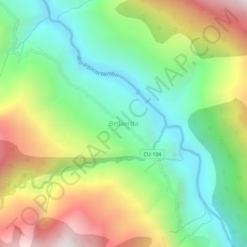 Mapa topográfico Bellavista, altitud, relieve