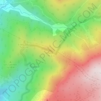 Mapa topográfico El Morro, altitud, relieve