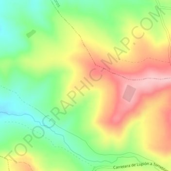 Mapa topográfico Las Pantojas, altitud, relieve
