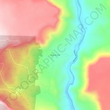 Mapa topográfico Abra Ancha, altitud, relieve
