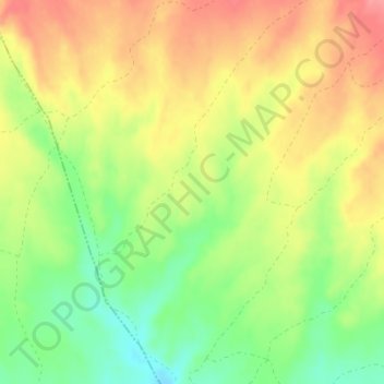 Mapa topográfico El Brocal, altitud, relieve