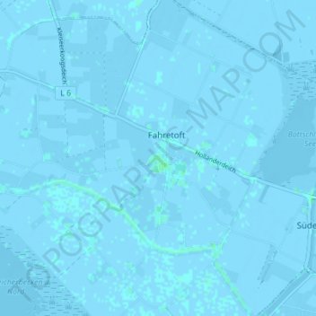Mapa topográfico Voltswarft, altitud, relieve