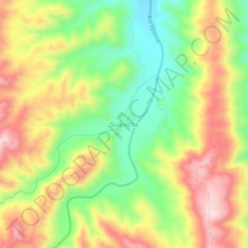 Mapa topográfico Suquicha, altitud, relieve