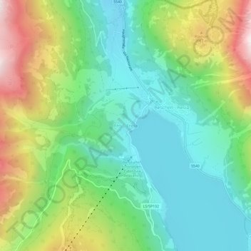 Mapa topográfico Froi - Froia, altitud, relieve