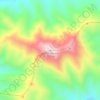 Mapa topográfico Cerro Mauco, altitud, relieve