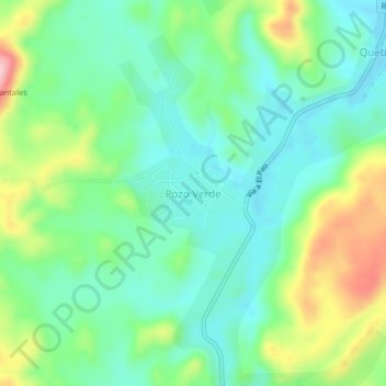 Mapa topográfico Pozo Verde, altitud, relieve