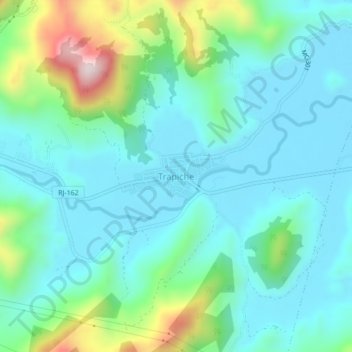 Mapa topográfico Trapiche, altitud, relieve