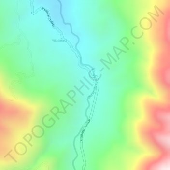 Mapa topográfico Zulia, altitud, relieve