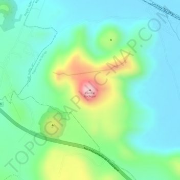 Mapa topográfico Cerro el Gachupin, altitud, relieve