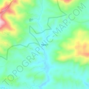 Mapa topográfico Pajales, altitud, relieve