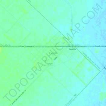 Mapa topográfico Castilla, altitud, relieve