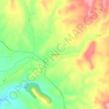 Mapa topográfico Farasdués, altitud, relieve