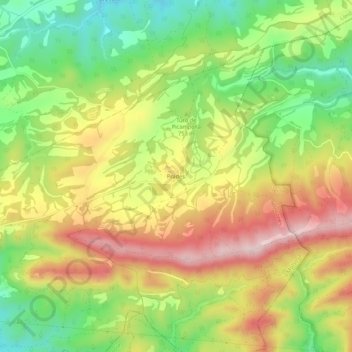 Mapa topográfico Prades, altitud, relieve