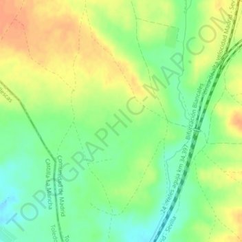 Mapa topográfico La Calza, altitud, relieve