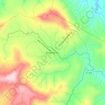 Mapa topográfico Boiteuxburgo, altitud, relieve