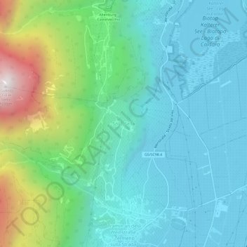 Mapa topográfico Söll - Sella, altitud, relieve