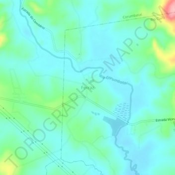 Mapa topográfico Ferraz, altitud, relieve