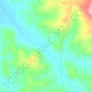 Mapa topográfico Cerro Paula, altitud, relieve