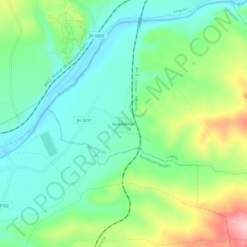 Mapa topográfico Guadalimar, altitud, relieve