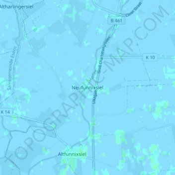 Mapa topográfico Neufunnixsiel, altitud, relieve