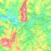 Mapa topográfico Itupeva, altitud, relieve