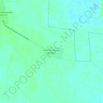 Mapa topográfico Reforma Agraria Integral, altitud, relieve