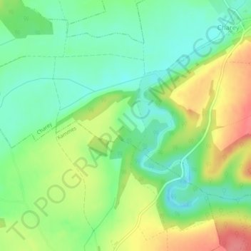 Mapa topográfico La Fache, altitud, relieve