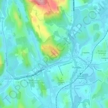 Mapa topográfico Morro Paralelo, altitud, relieve