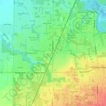 Mapa topográfico Vigil, altitud, relieve