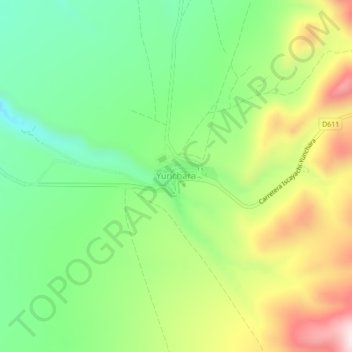 Mapa topográfico Yunchara, altitud, relieve