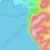 Mapa topográfico Cap Canaille, altitud, relieve