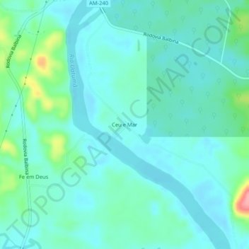 Mapa topográfico Ceu e Mar, altitud, relieve