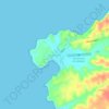 Mapa topográfico Ayangue, altitud, relieve