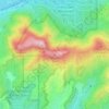 Mapa topográfico Mount Lee, altitud, relieve