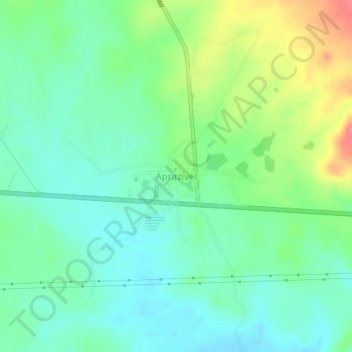 Mapa topográfico Aprazível, altitud, relieve