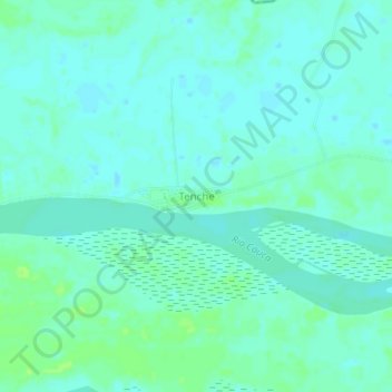Mapa topográfico Tenche, altitud, relieve