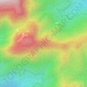 Mapa topográfico Alto da Barroca, altitud, relieve