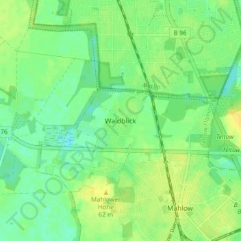 Mapa topográfico Waldblick, altitud, relieve